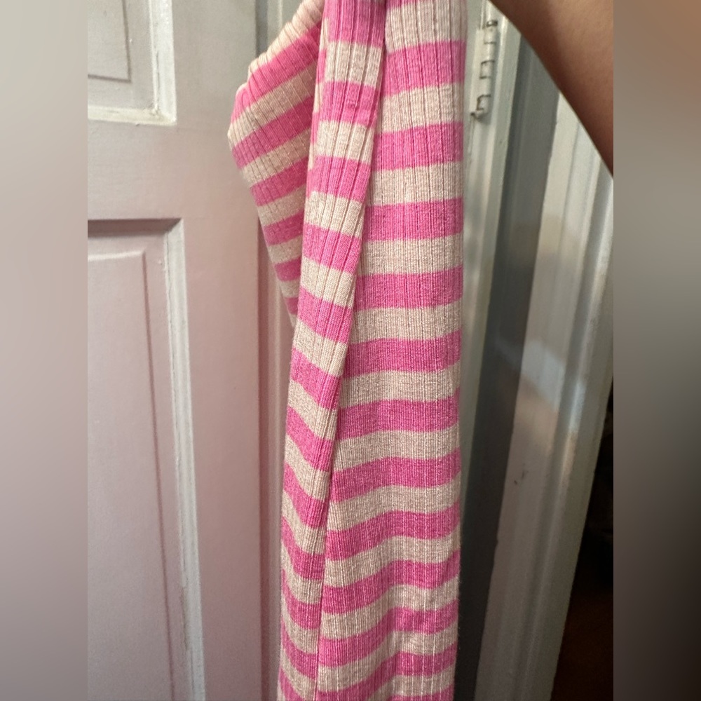 Pink and Nude Ribbed Midi - Picture 5 of 8